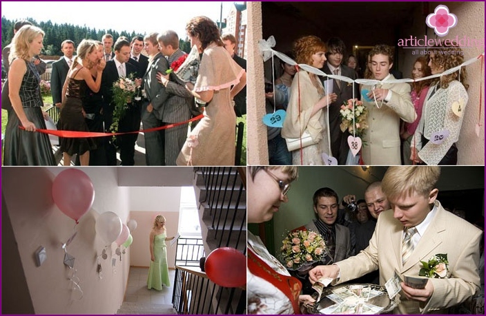 A menyasszony megváltása - az esküvői program része