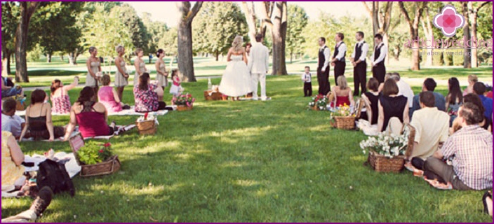 How to cheaply organize a wedding in nature