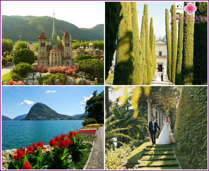 Wedding near the Swiss city of Lugano