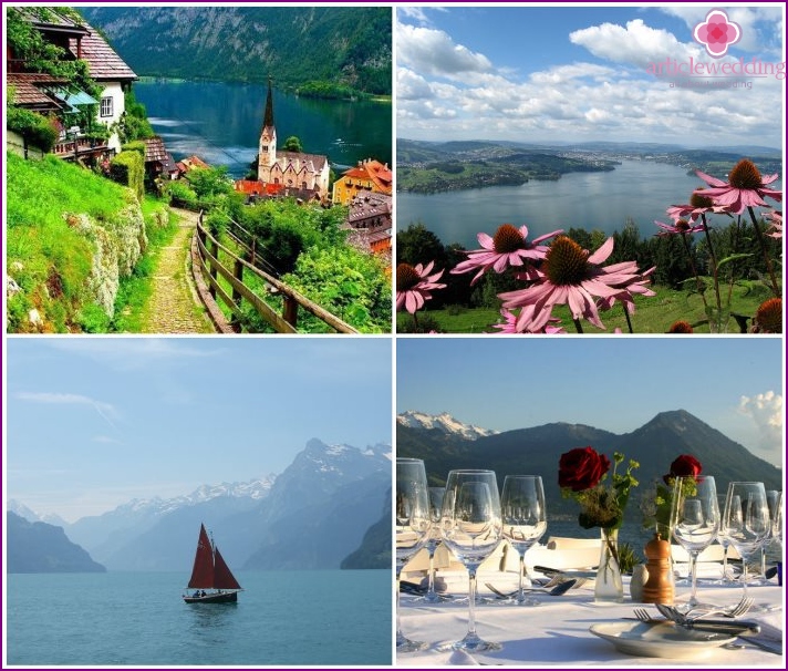 Wedding on the shore of Lake Lucerne