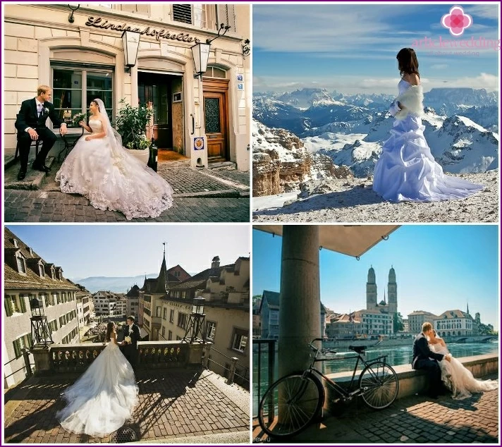 Séance photo de mariage suisse