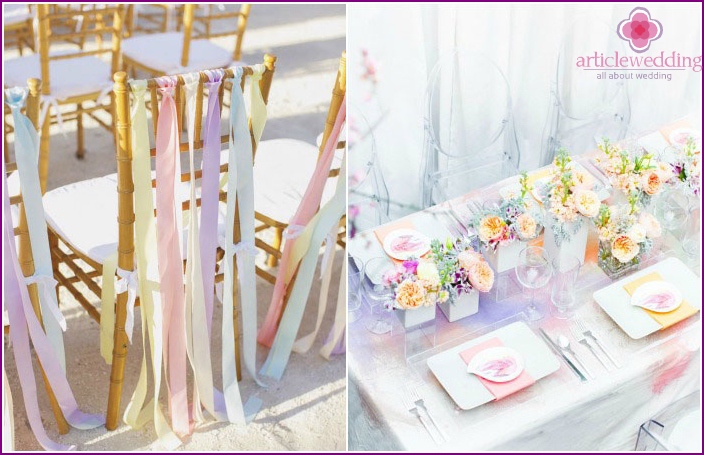 Pastel shades of a wedding celebration