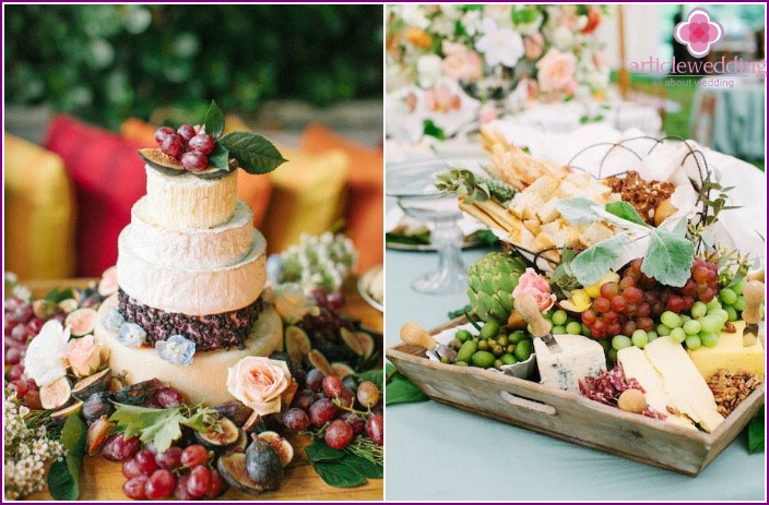 Tavolo da formaggio per matrimoni