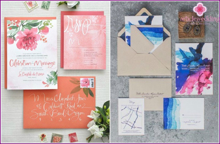 Watercolor Wedding Printing