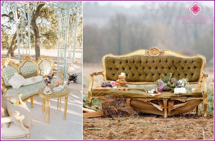 Vintage Wedding Day Furniture