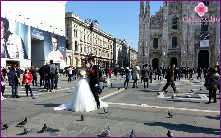 الزفاف والزفاف في ميلان
