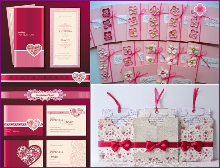 Raspberry Wedding Invitation Cards