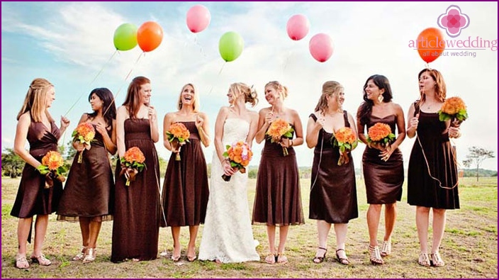 Brown Bridesmaid Dresses