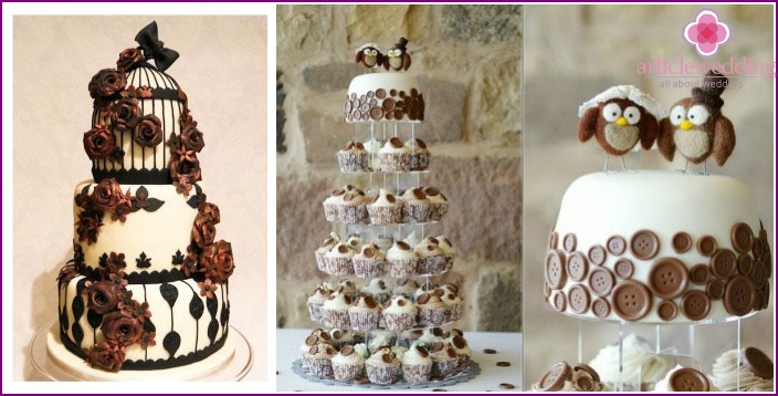 Brown Wedding Cake