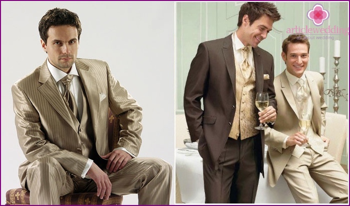 Wedding Golden Men's Suit