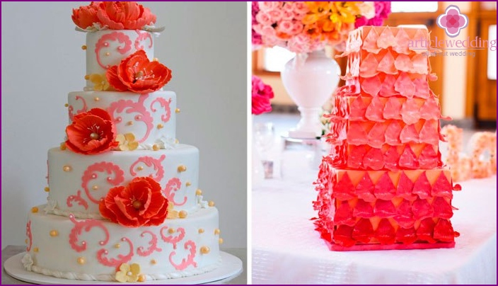 Cake in pink colors