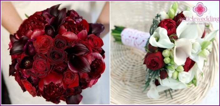 Burgundy Wedding Bouquets