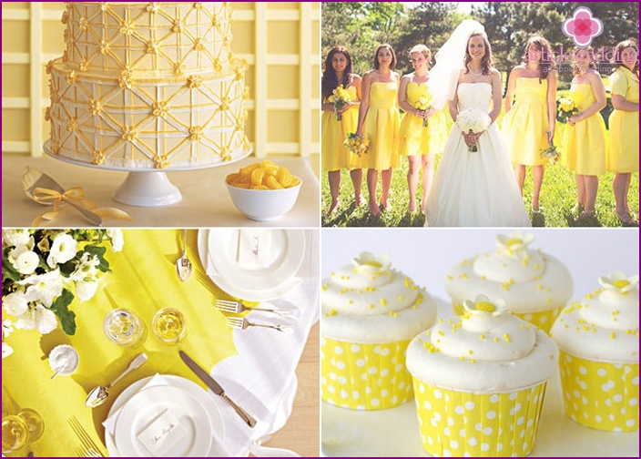 Yellow and White Wedding Palette