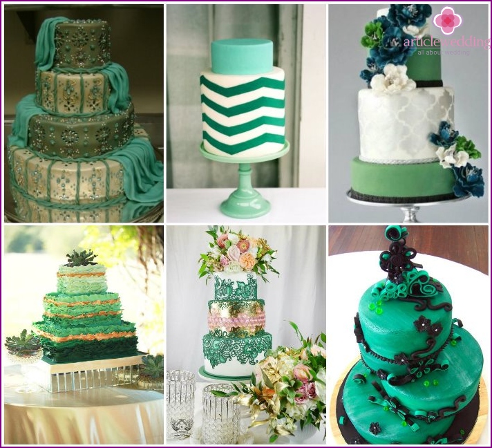 Cake for an emerald wedding