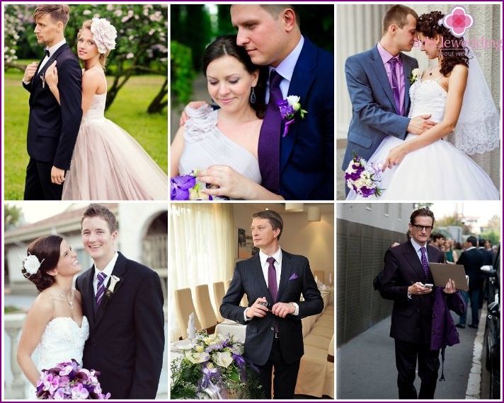 Lilac style groom outfit