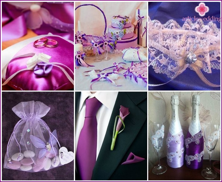 Accessories for Lilac Wedding