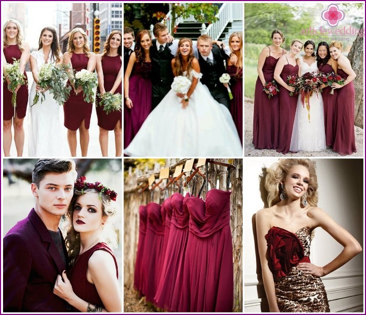 Dress code for guests for a Marsala wedding