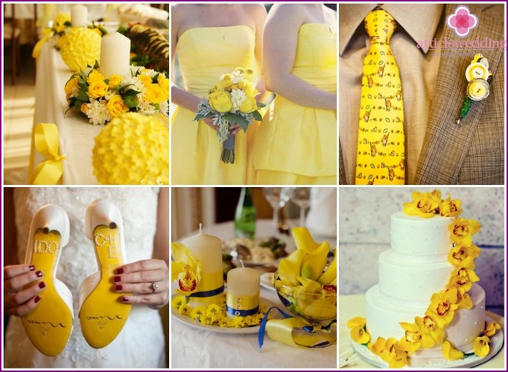 الزفاف باللون الأصفر