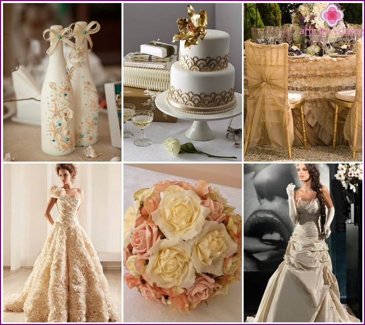 Champagne color wedding