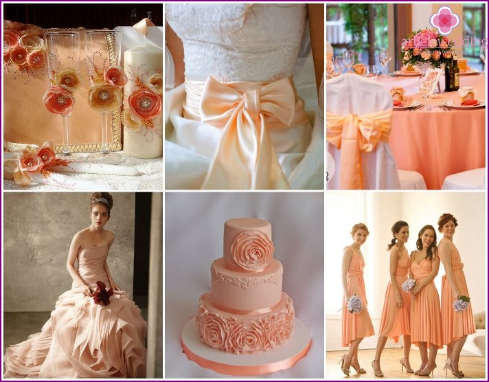 Peach wedding