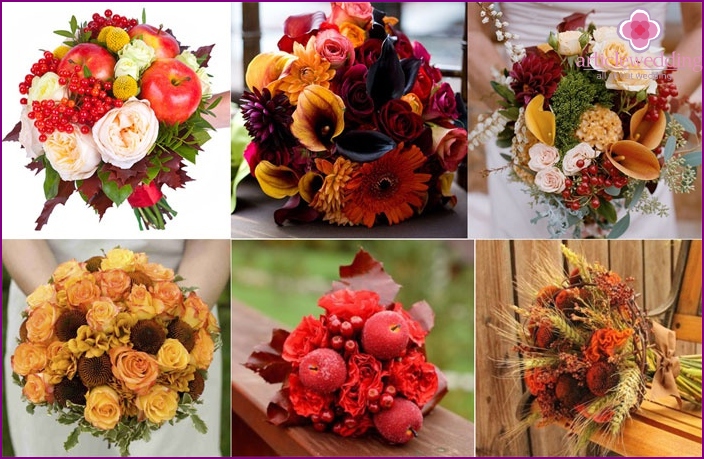 Bouquet de mariée pour mariage d'automne