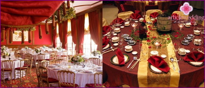 Luxurious gypsy-style celebration room