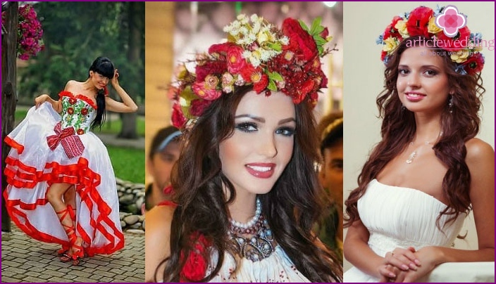 A menyasszony képe az ukrán esküvőn