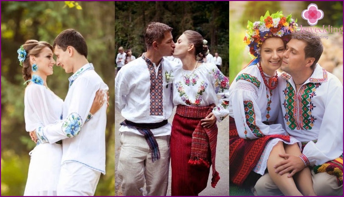 Options for groom's outfits for Ukrainian wedding