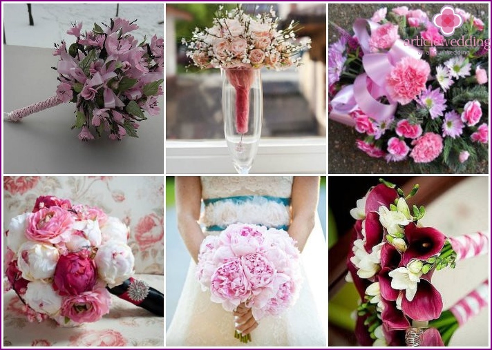 Bouquet da sposa con sakura per la sposa
