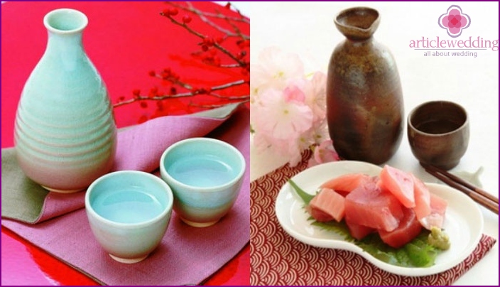 Sake - a traditional drink at Japanese weddings