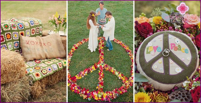 Casamento hippie - idéias para o roteiro e design, a imagem dos jovens,  fotos