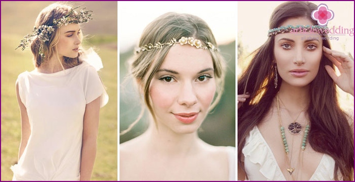 Hippie Bride Accessories & Hairstyle