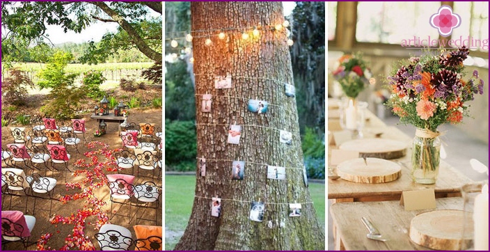 Décor de lieu de mariage hippie