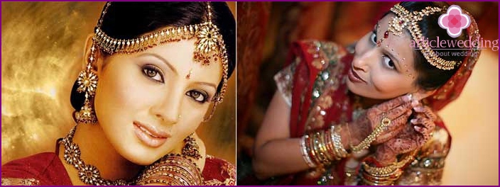 L'aspetto della sposa in stile indiano