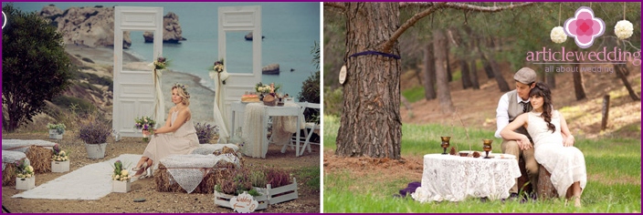 Rustic wedding photo shoot