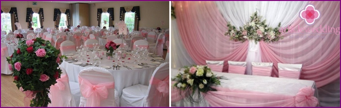 Barbie style wedding room decoration