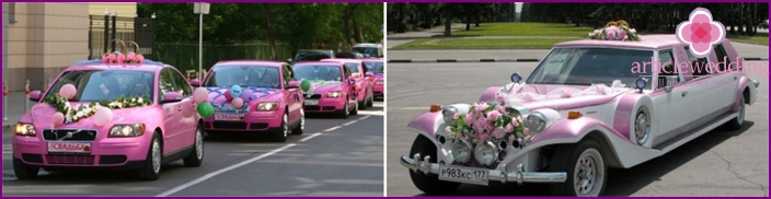 Procession de mariage de style Barbie