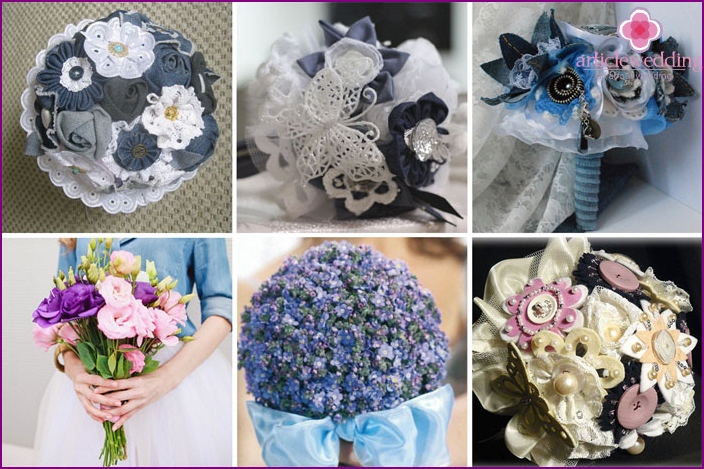 Bouquet da sposa in denim