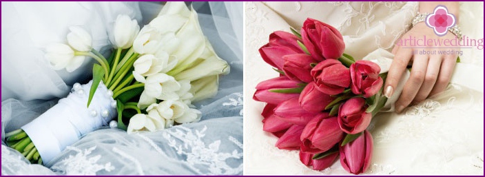 Bouquet de mariée tulipe