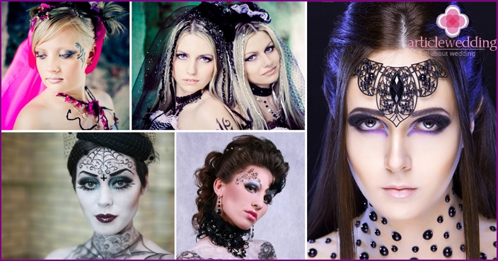 Gothic brides make-up looks