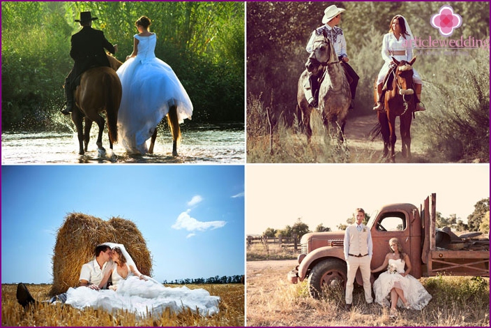 Country style wedding photo shoot