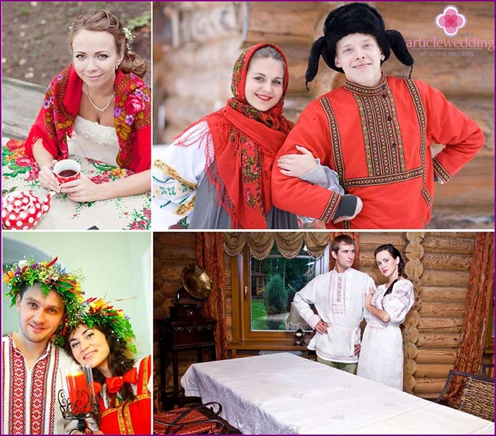 Wedding images of the newlyweds in Slavic