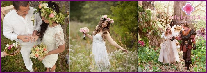 Forest-style newlywed images