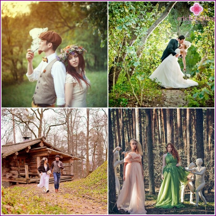 Wedding forest photo shoot ideas