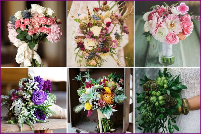 The decoration of the bride’s bouquet