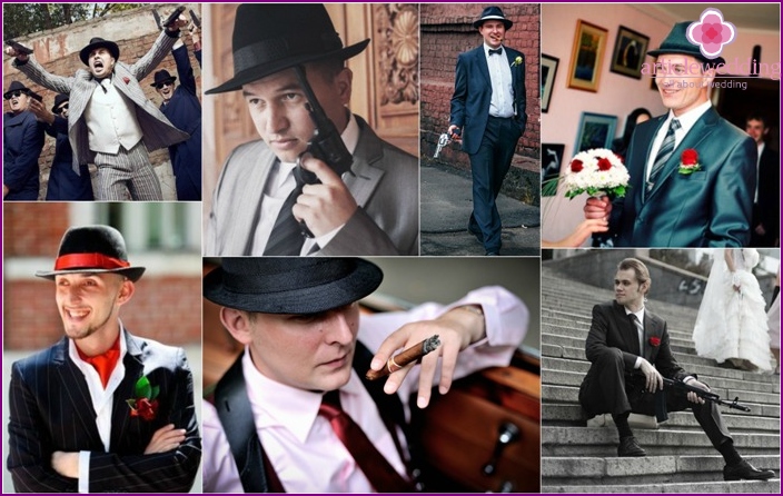 The image of the gangster groom