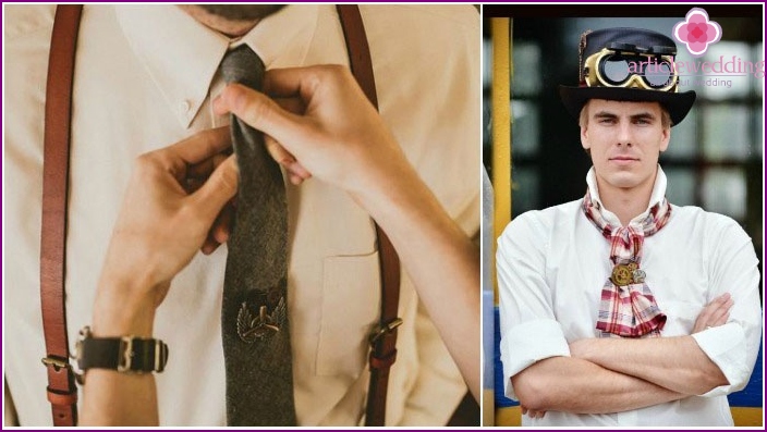 Imagen masculina para una boda steampunk