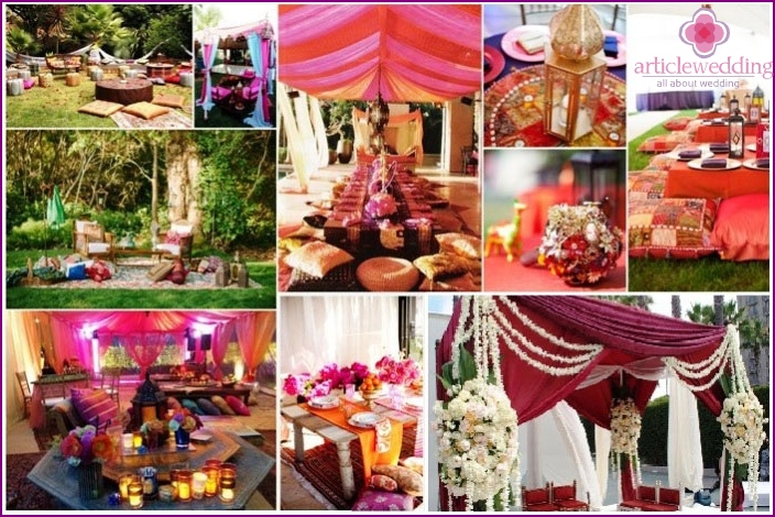 A riot of colors at an oriental wedding