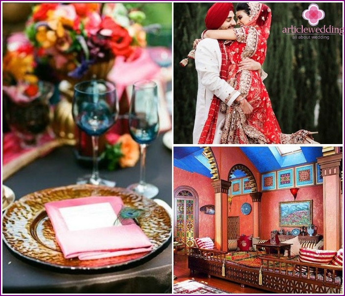 Bright and colorful oriental wedding