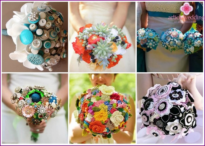 Creative bouquet for the bride